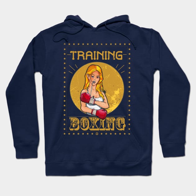 Boxing girl Hoodie by El-bullit